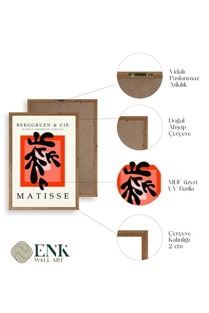 Modern Ahşap Çerçeveli Tablo 17 x 23