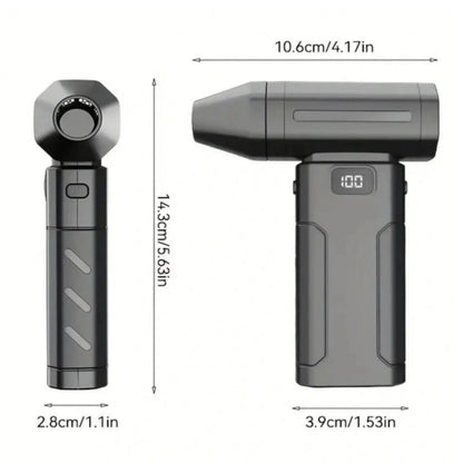 BUFFER® USB Şarjlı Güçlü Hava Üflemeli Toz Temizleyici Araç İçi, Klavye, PC ve Elektronik Cihaz Temizlik Cihazı X8 Jetfan