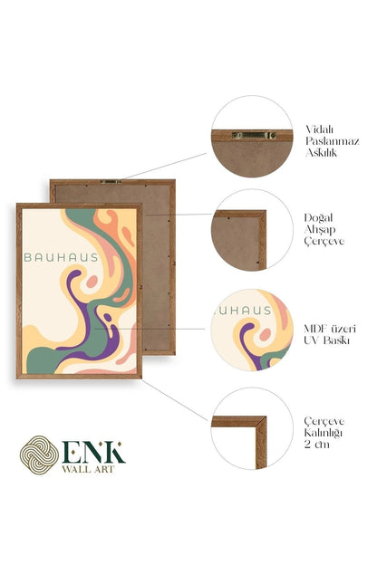 Bauhaus Ahşap Çerçeveli Tablo 50 x 70