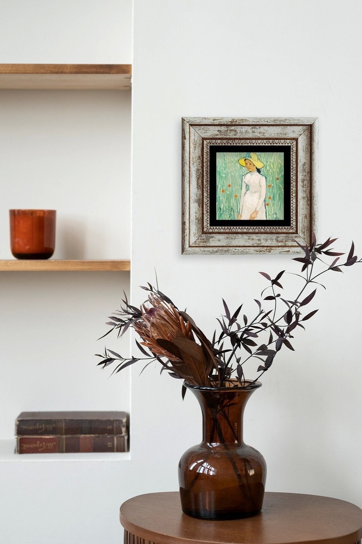 Van Gogh Çerçeveli Taş Tablo 20 cm