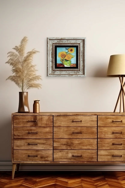 Van Gogh Çerçeveli Taş Tablo 20 cm