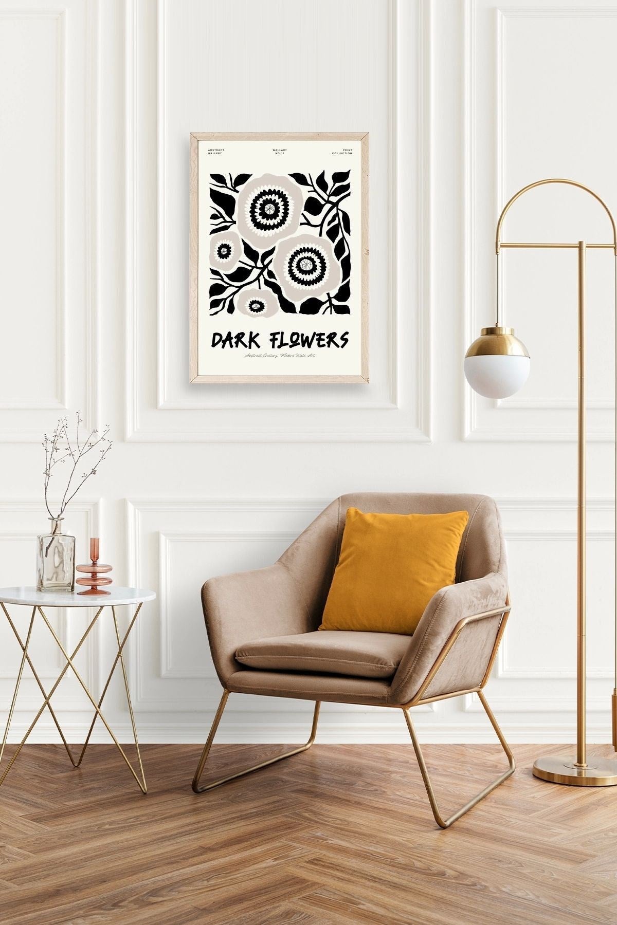 Çiçek Ahşap Çerçeveli Tablo 30 x 42