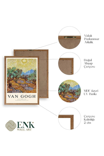 Van GOgh Ahşap Çerçeveli Tablo 17 x 23