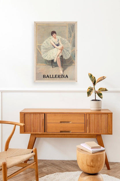 Ballerina Ahşap Çerçeveli Tablo 50 x 70