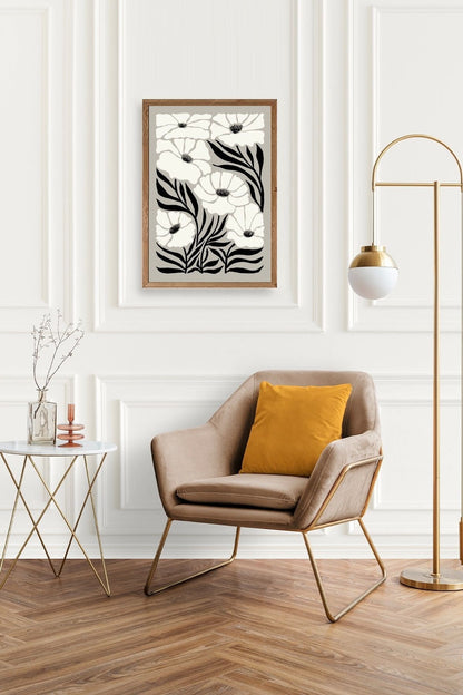 Çiçek Ahşap Çerçeveli Tablo 17 x 23