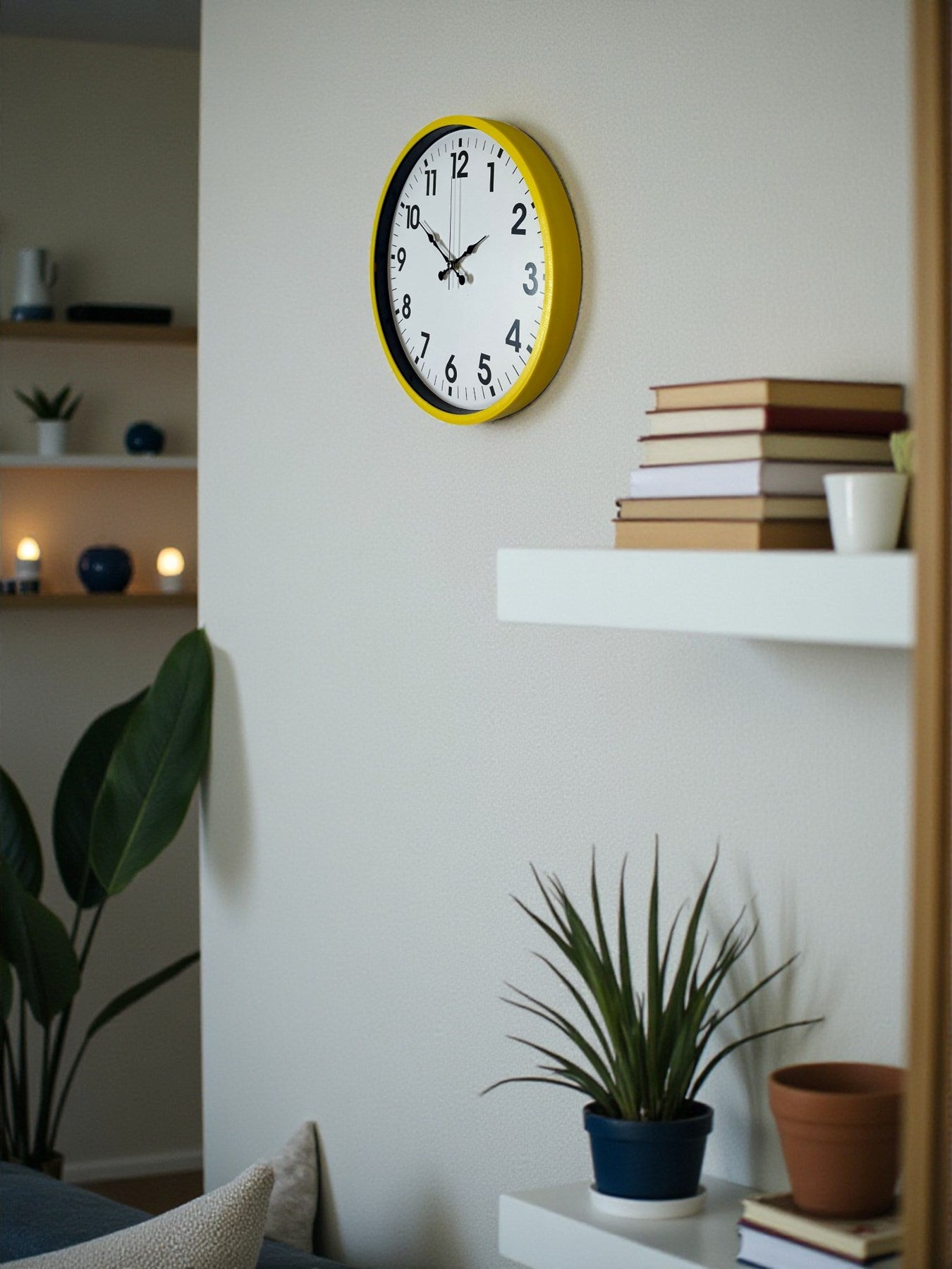 Zentime 36 Cm Sarı Dekoratif Duvar Saati