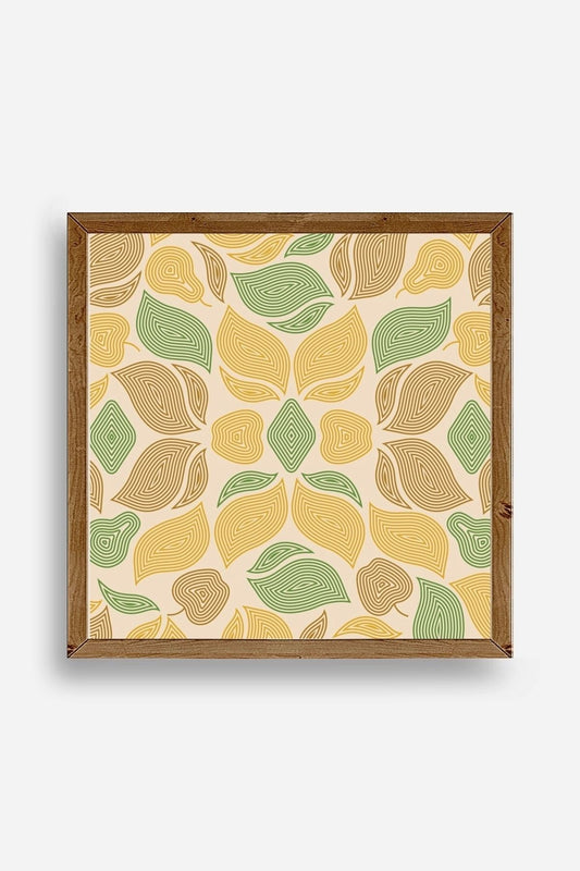 Desen Ahşap Çerçeveli Tablo 50 x 50