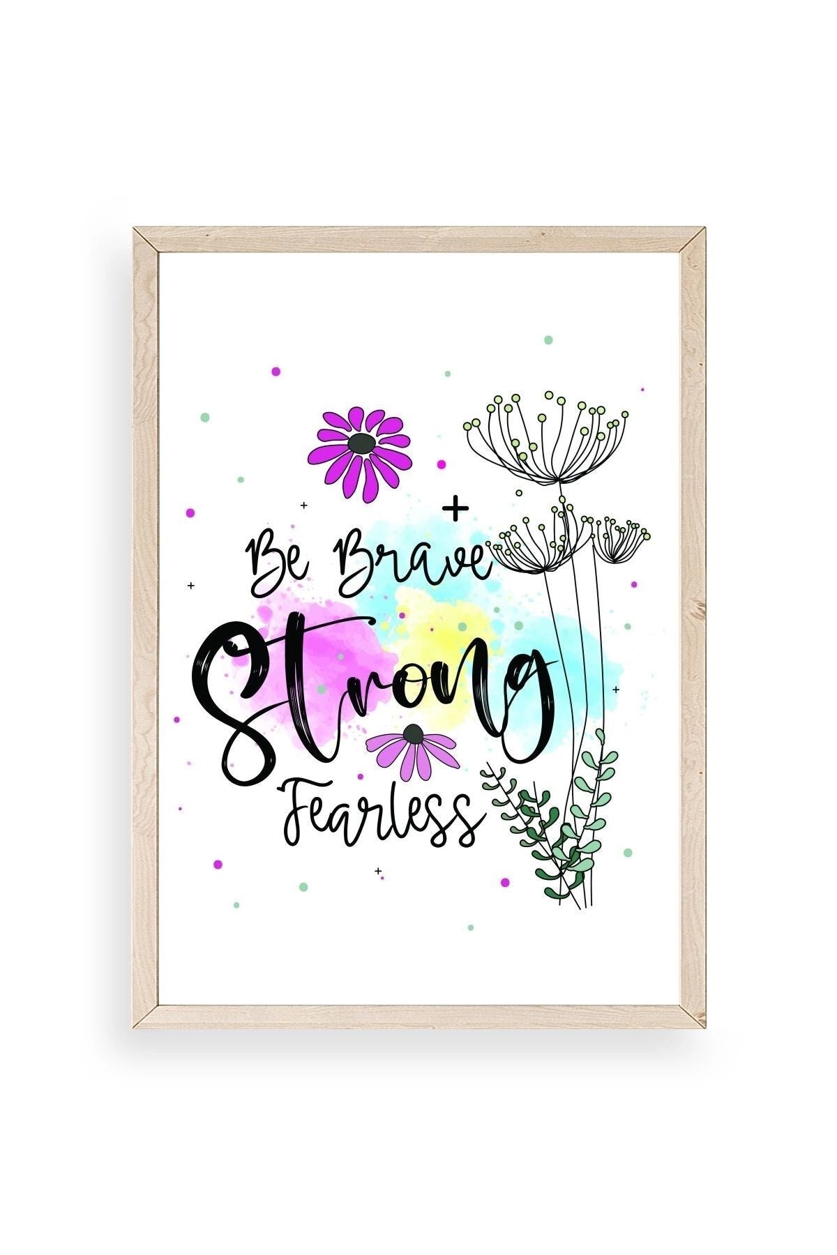 Motto Ahşap Çerçeveli Tablo 17 x 23