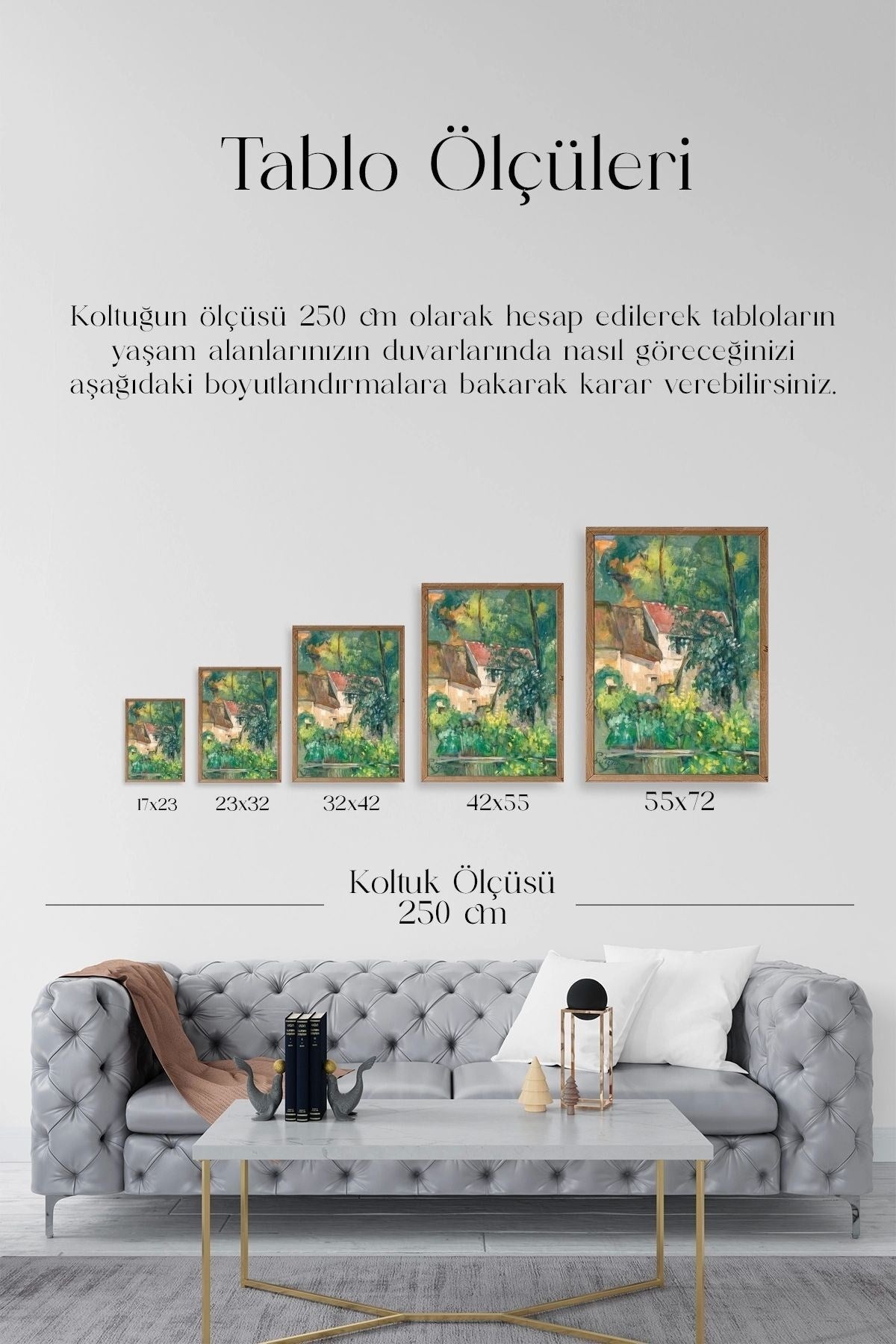 Paul Cezenne Kalender Ahşap Çerçeveli Tablo 17 x 23
