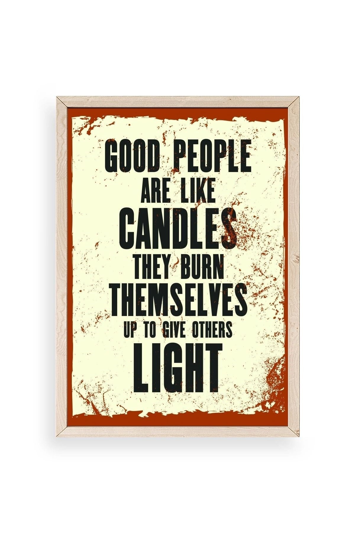 Motto Ahşap Çerçeveli Tablo 30 x 42