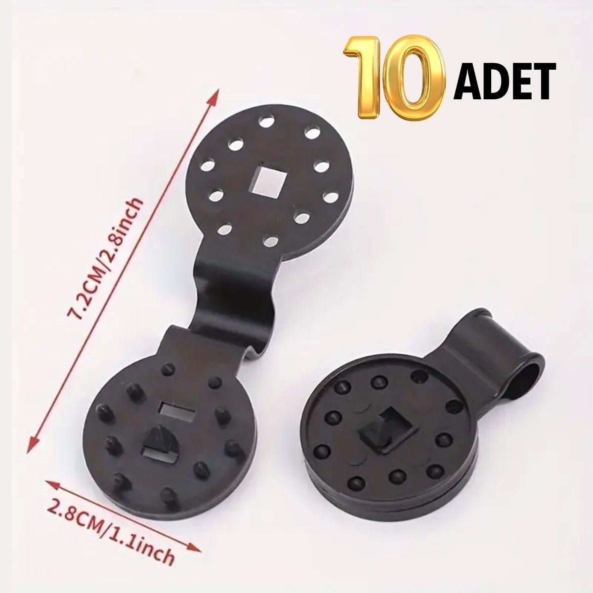 BUFFER® 10 Adet Güneşlik Filesi Sabitleme Klipsleri, Gölgelik Bezi ve Brandalar İçin Dayanıklı Plastik Kelepçe Kancaları