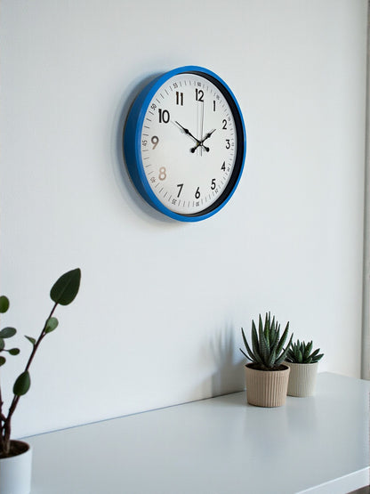 Zentime 36 Cm Mavi Dekoratif Duvar Saati