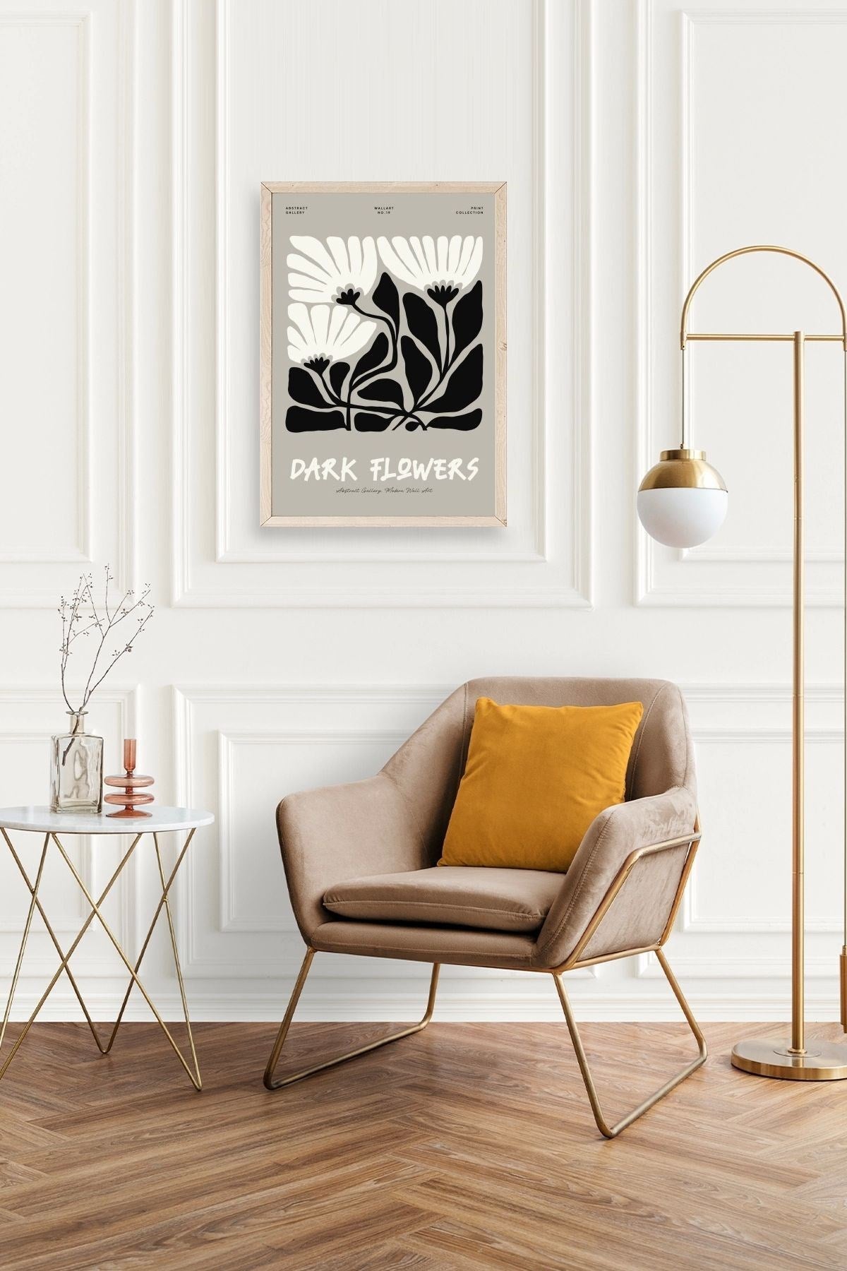 Çiçek Ahşap Çerçeveli Tablo 17 x 23