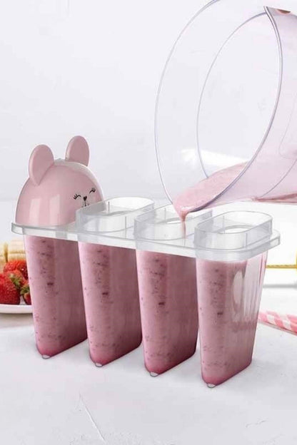 BUFFER® 4'lü Kolay Şekillendirici Sevimli Çocuk Meybuz  & Dondurma Kalıbı AP-9179