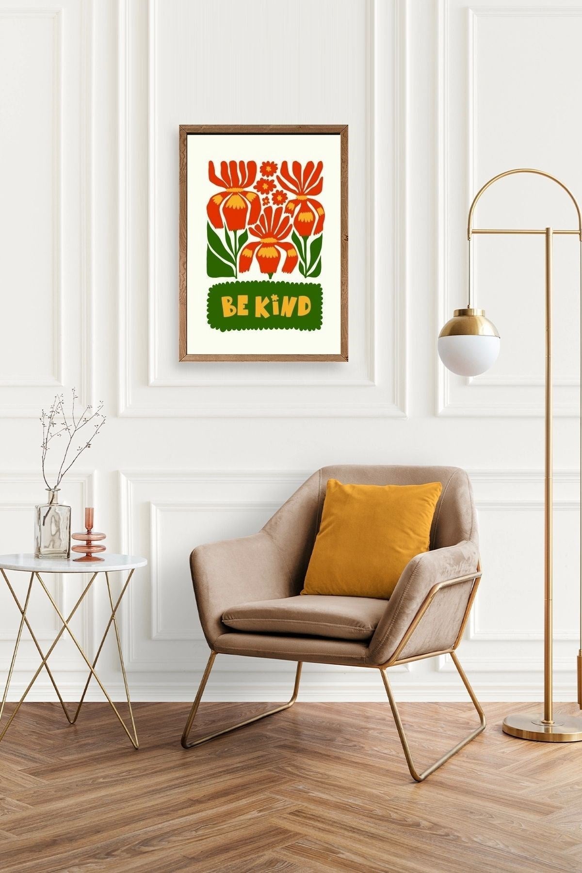 Motto Ahşap Çerçeveli Tablo 30 x 42