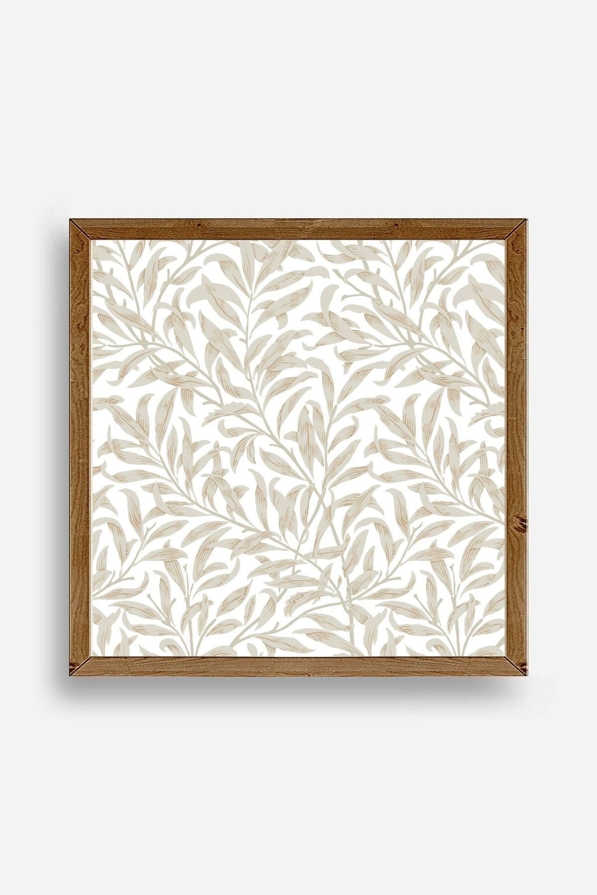 Yaprak Ahşap Çerçeveli Tablo 50 x 50