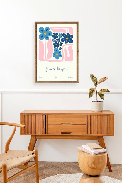 Çiçekler Ahşap Çerçeveli Tablo 17 x 23