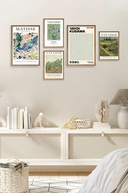 Ünlü Tablo Seti 5'li Tablo 30 x 40