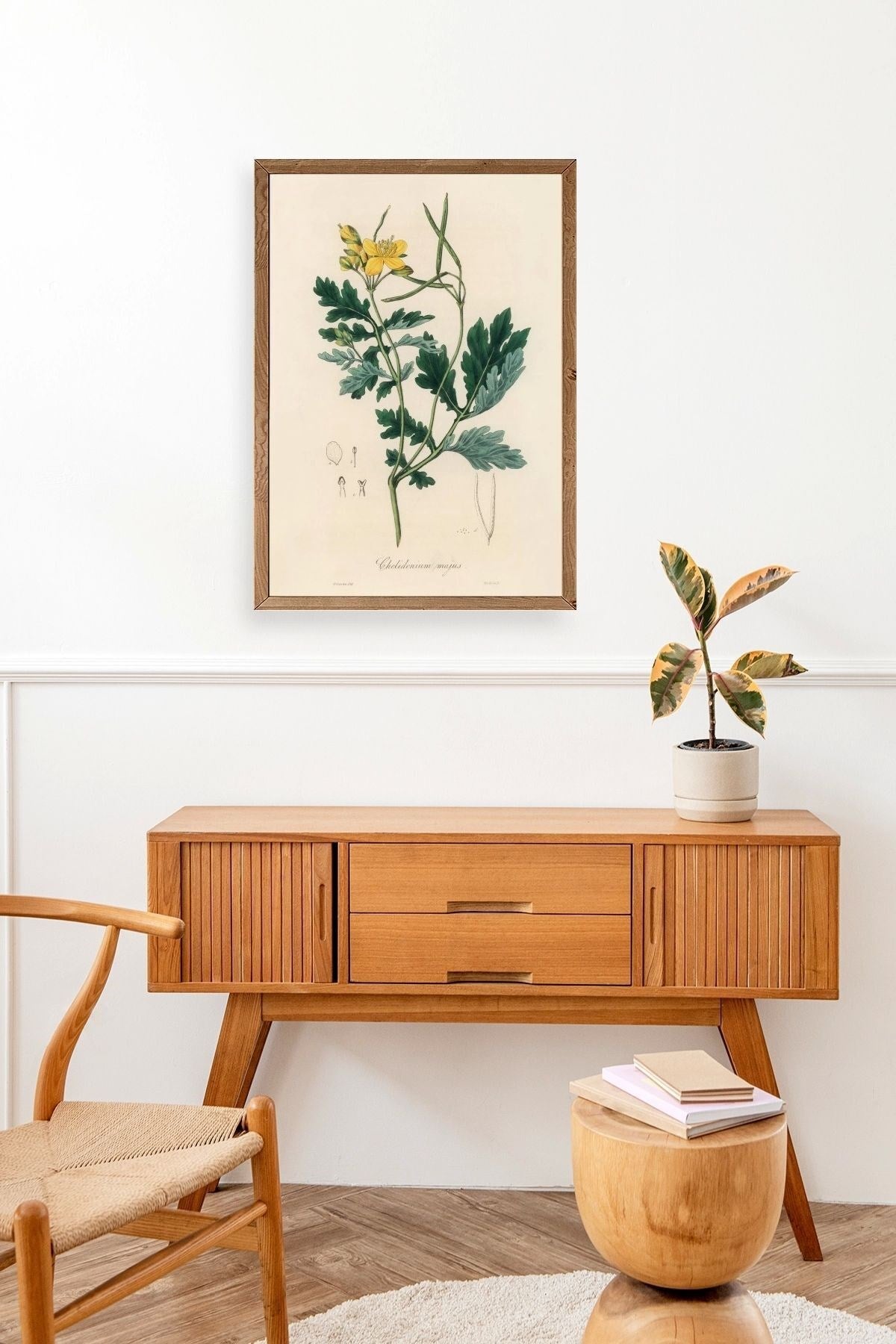 Çiçek Ahşap Çerçeveli Tablo 30 x 42