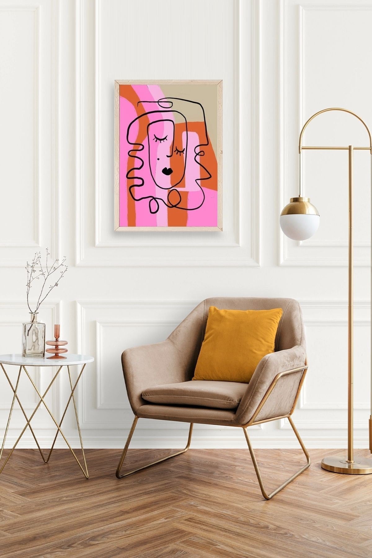 Motto Ahşap Çerçeveli Tablo 30 x 42