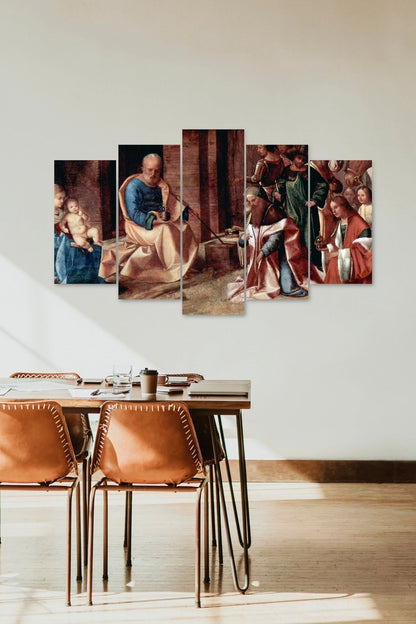 İnsan Manzarası 5 Parçalı Mdf Tablo 60 x 100