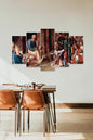İnsan Manzarası 5 Parçalı Mdf Tablo 60 x 100