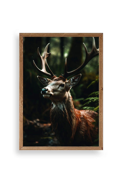 Geyik Ahşap Çerçeveli Tablo 30 x 42