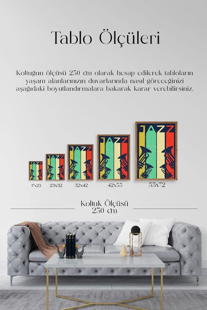 Jazz Ahşap Çerçeveli Tablo 50 x 70
