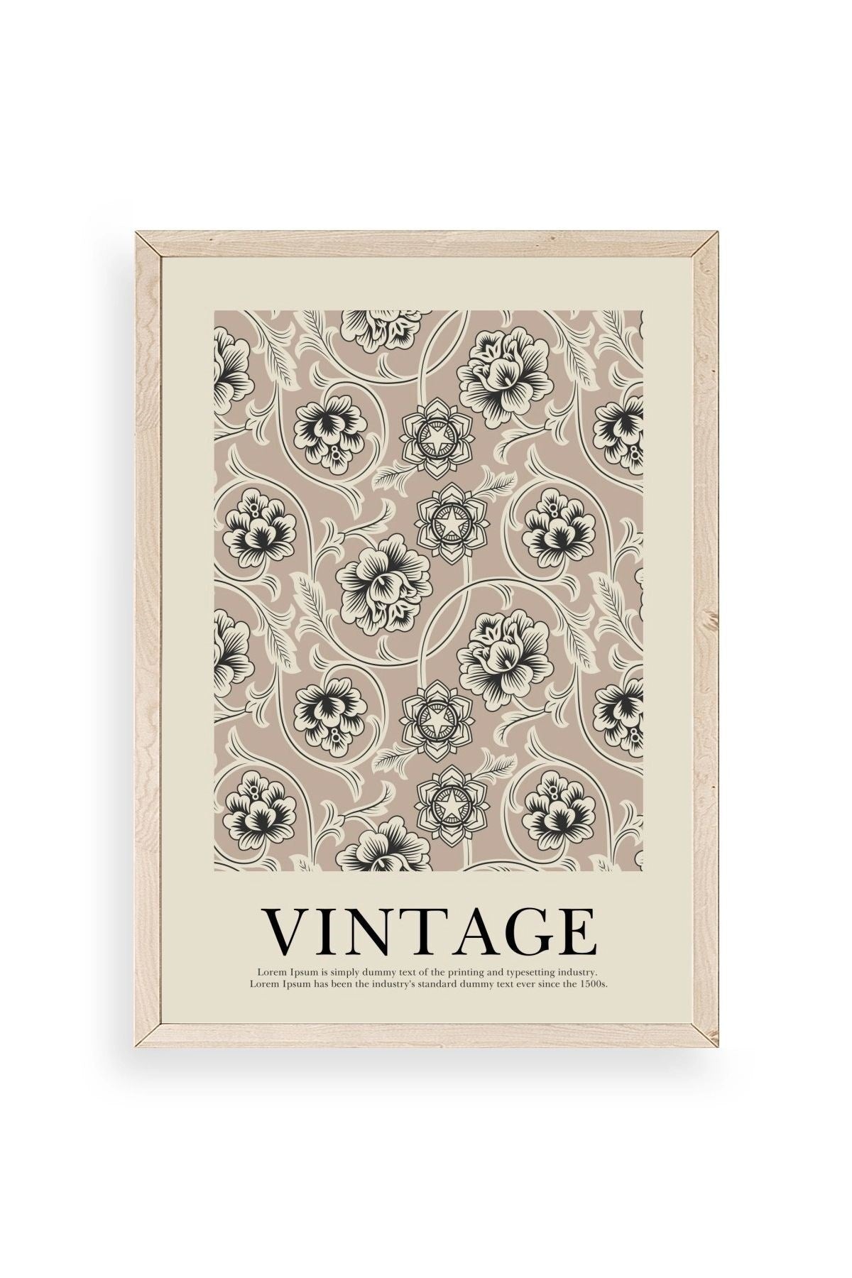 Vintage Ahşap Çerçeveli Tablo 23 x 30