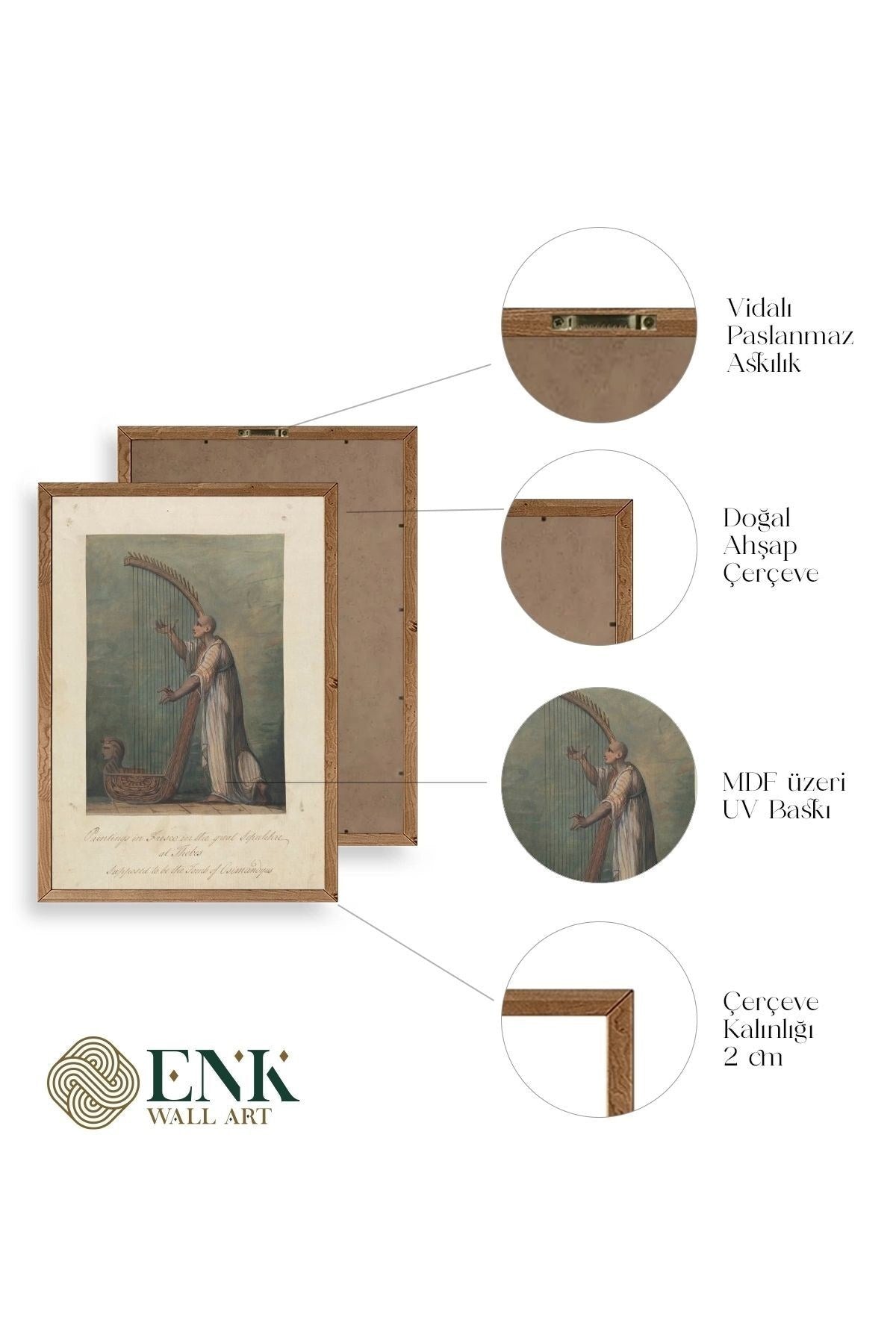 James Bruce Ahşap Çerçeveli Tablo 17 x 23