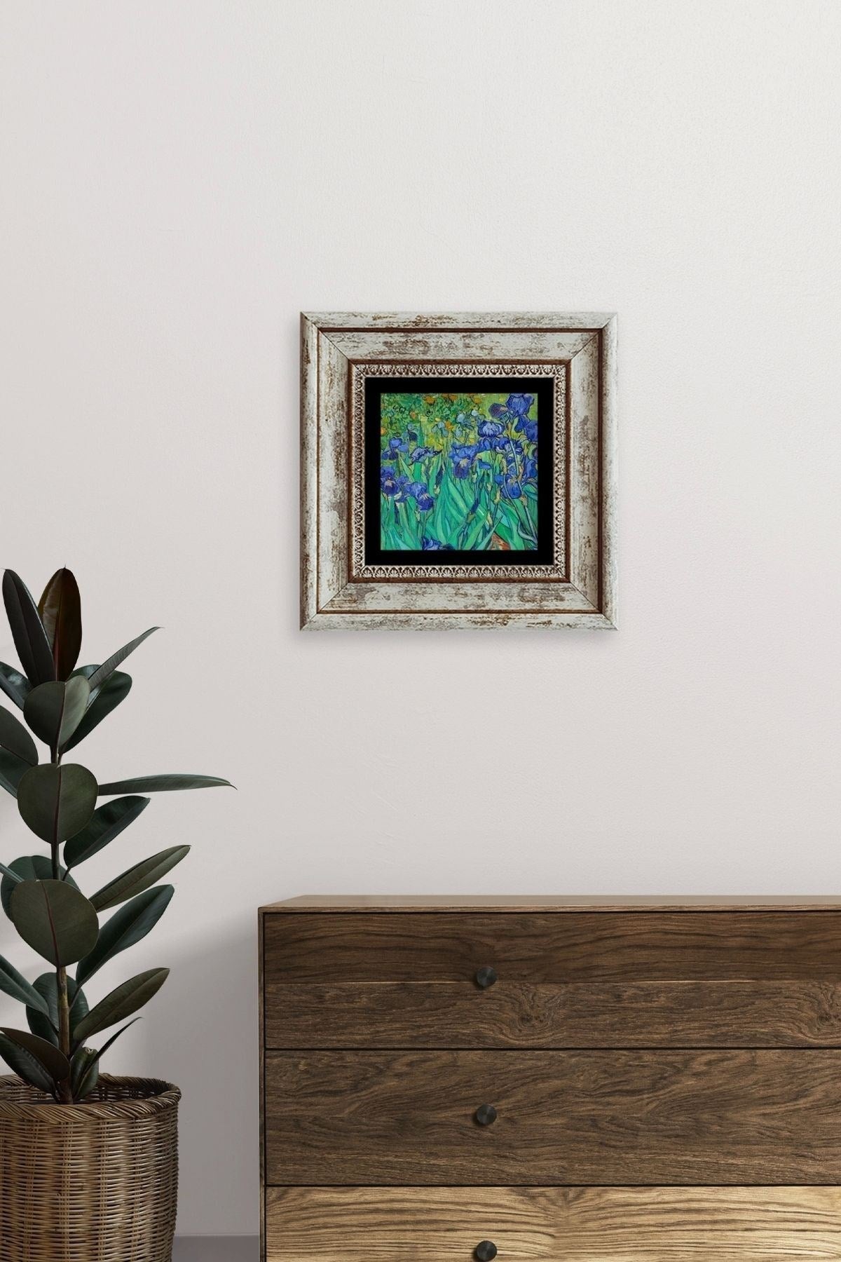 Van Gogh Çerçeveli Taş Tablo 20 cm