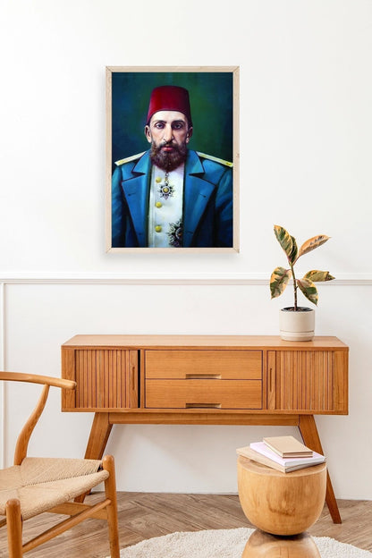 Abdülhamit Ahşap Çerçeveli Tablo 30 x 42