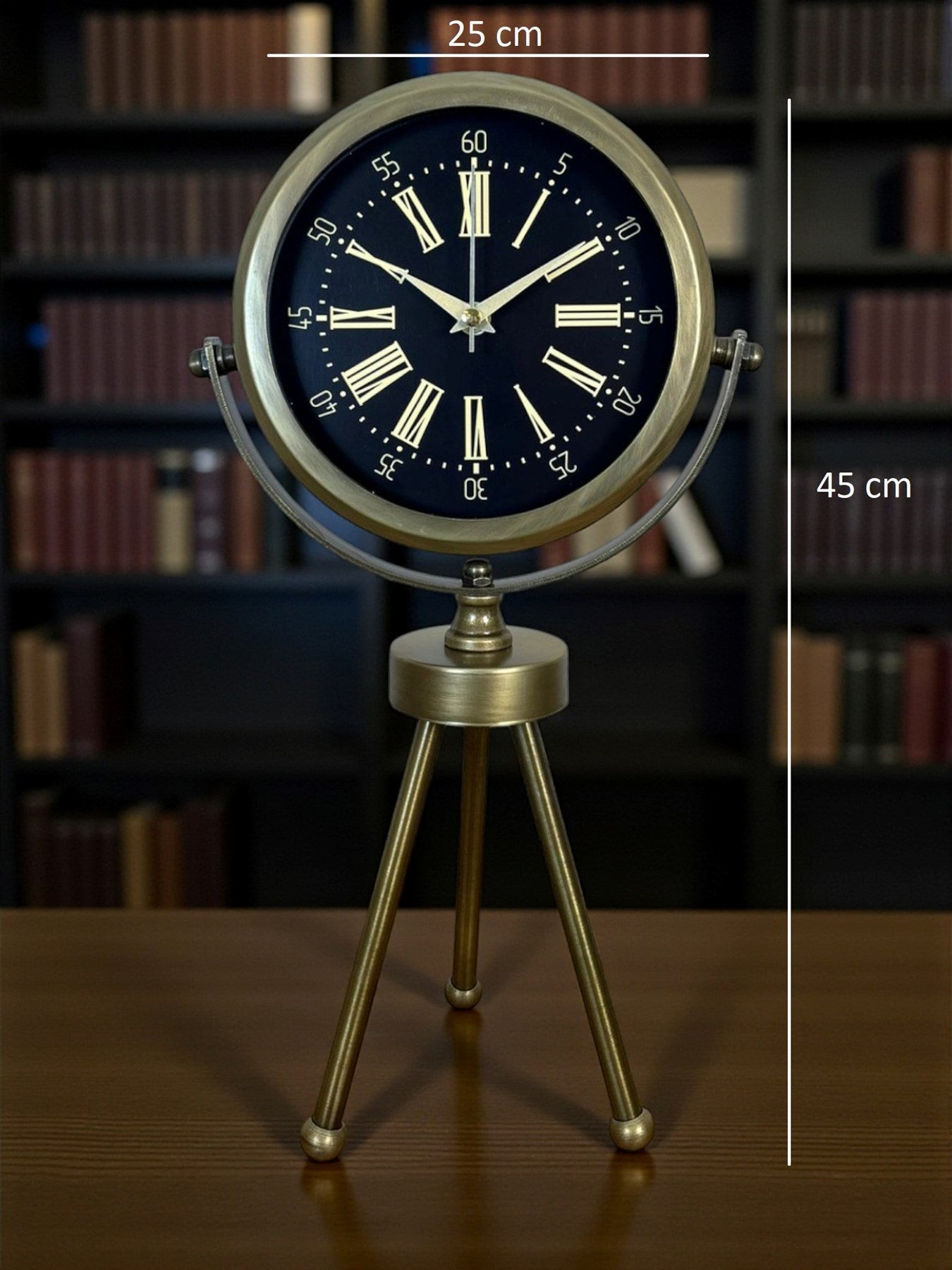 Zentime Eskitme Vintage Üç Ayaklı Duvar Saati