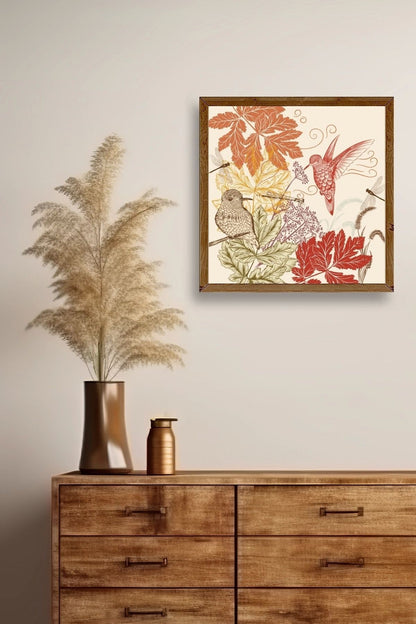 Çiçek Ahşap Çerçeveli Tablo 23 x 23