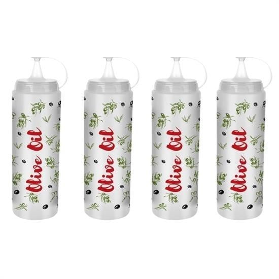 BUFFER® Şeffaf Kapaklı Sızdırmaz Yağlık Sosluk Şişesi Plastik Yağdanlık Master Chef AP-9471