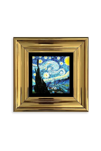 Van Gogh Çerçeveli Taş Tablo 20 cm