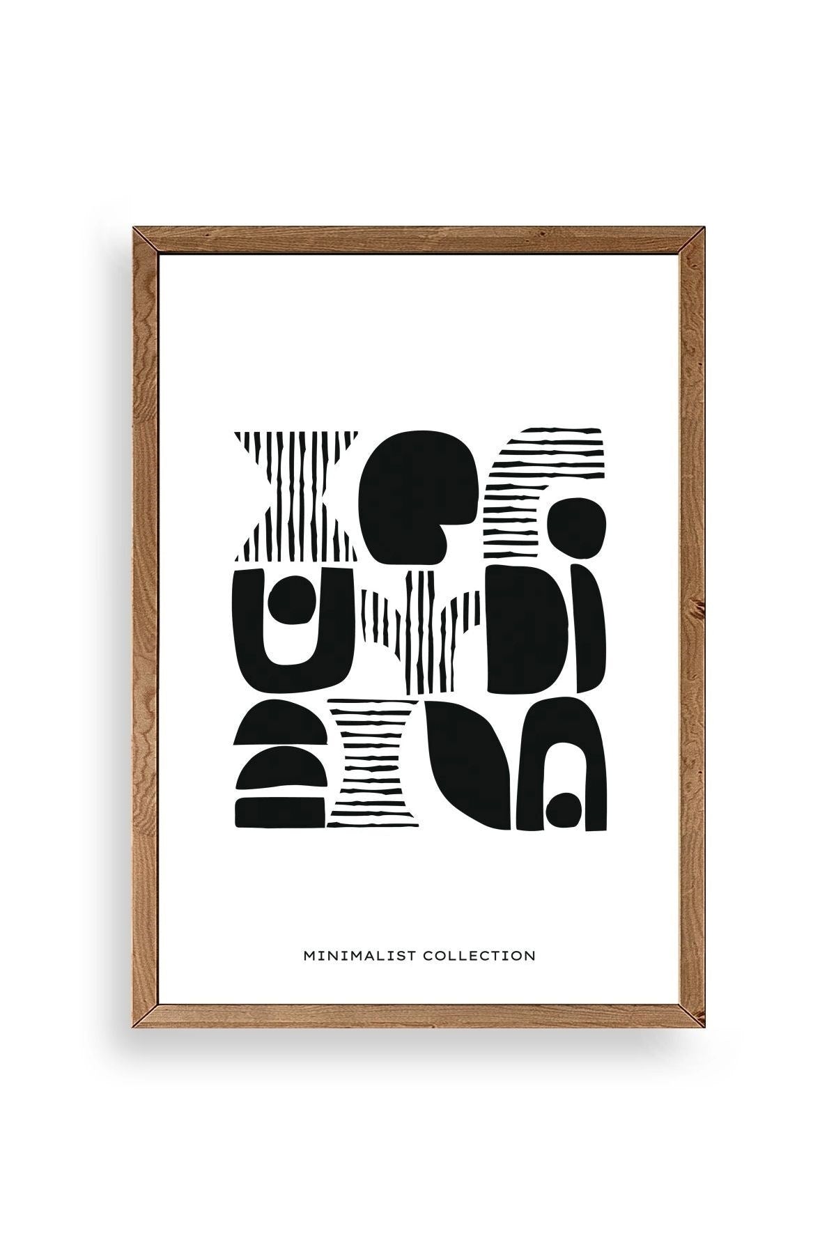 Soyut Ahşap Çerçeveli Tablo 23 x 30