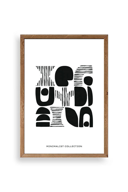 Soyut Ahşap Çerçeveli Tablo 23 x 30