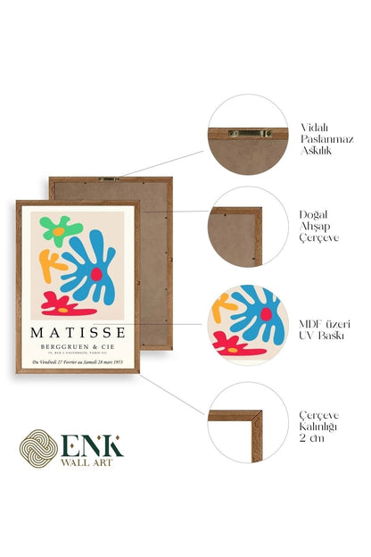 Matisse Üçlü Ahşap Çerçeveli Tablo 40 x 60