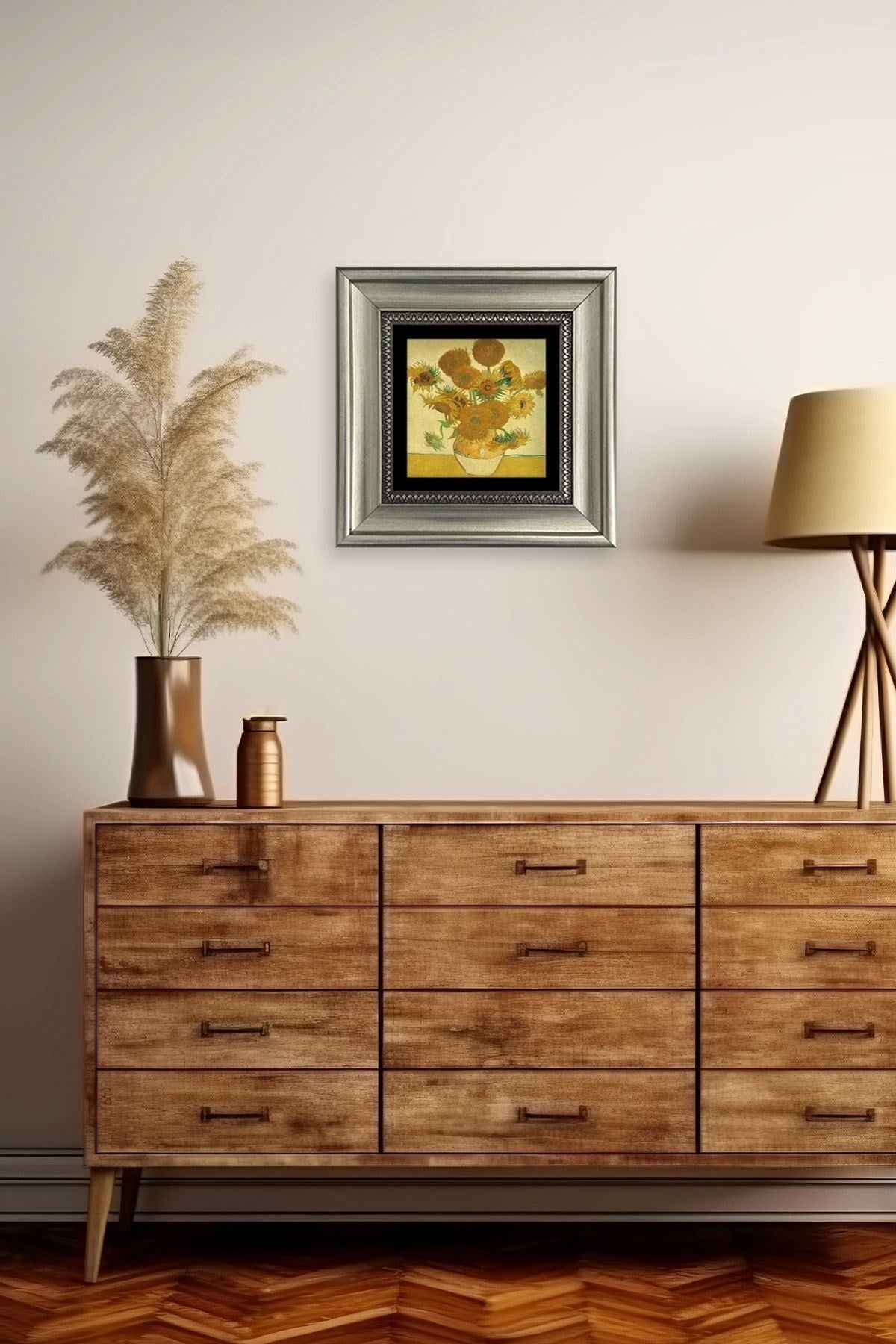 Van Gogh Çerçeveli Taş Tablo 20 cm