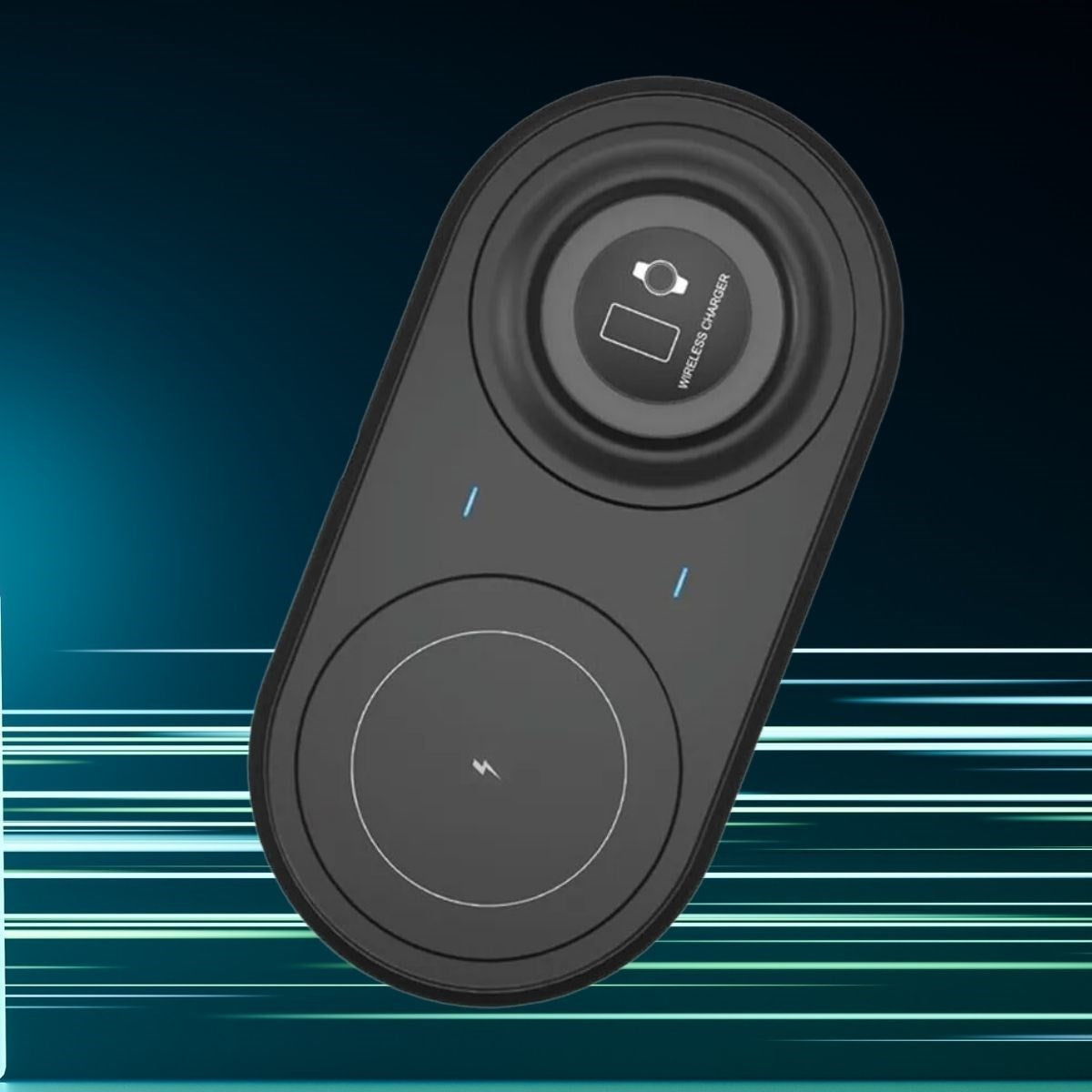 BUFFER® 2si 1arada Kablosuz Saat,Kulaklık ve Telefon Hızlı Şarj Etme Aparatı