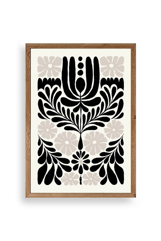 Çiçek Ahşap Çerçeveli Tablo 17 x 23