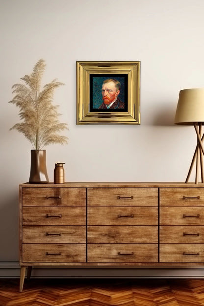 Van Gogh Çerçeveli Taş Tablo 20 cm