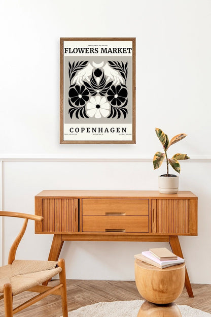 Çiçek Ahşap Çerçeveli Tablo 50 x 70