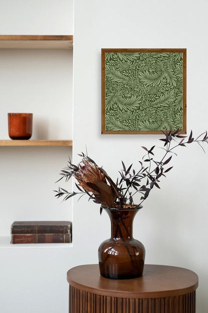 Yaprak Ahşap Çerçeveli Tablo 50 x 50