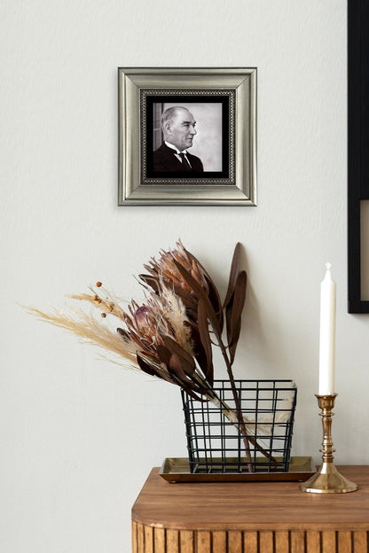 Atatürk Çerçeveli Taş Tablo 20 cm