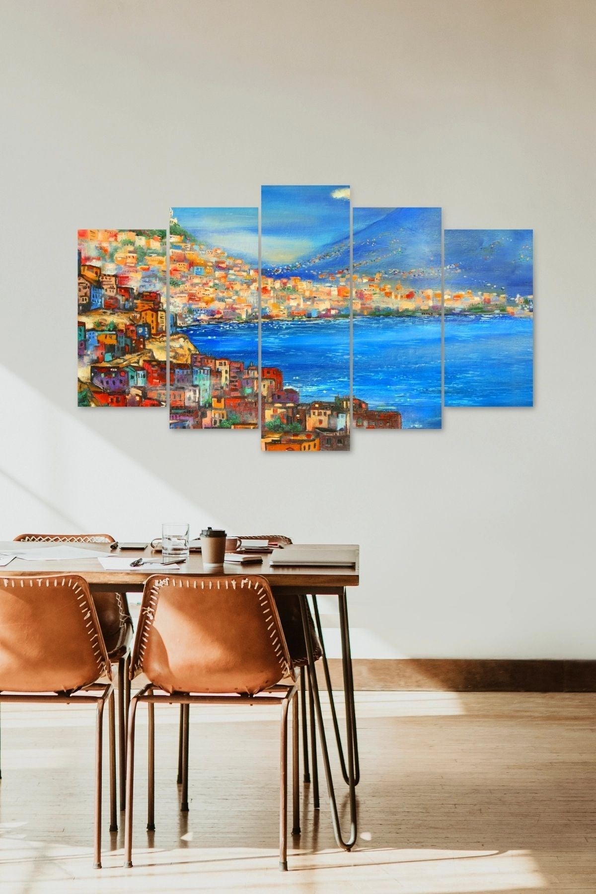 Deniz Manzarası 5 Parçalı Mdf Tablo 60 x 100