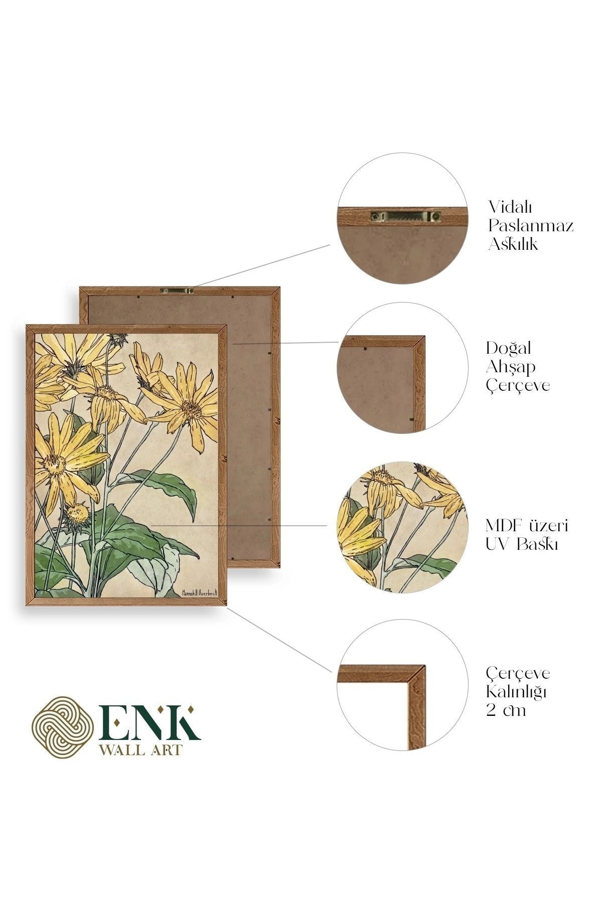 Hannah Borger Ahşap Çerçeveli Tablo 23 x 30