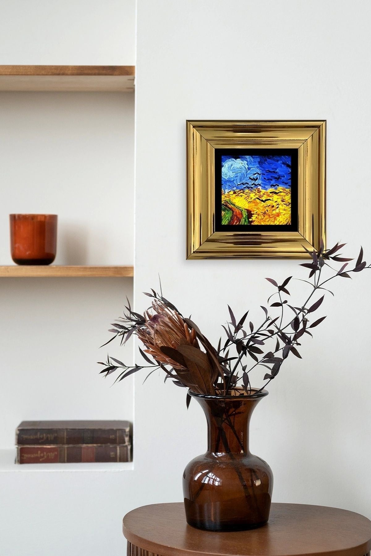 Van Gogh Çerçeveli Taş Tablo 20 cm