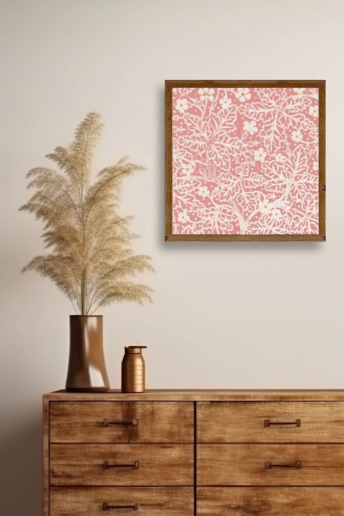 Modern Ahşap Çerçeveli Tablo 42 x 42